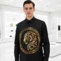 Versace Black Lion Print Premium Quality Cotton Shirt-thumb-0