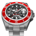 Rolex DIW Submariner Red Pluto Limited Edition Textured Dial Self-Winding Watch 126610-thumb-3