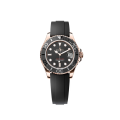 Rolex Yacht-Master Everose Gold with Oysterflex Bracelet Black Dial Watch 126655-thumb-0