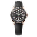 Rolex Yacht-Master Everose Gold with Oysterflex Bracelet Black Dial Watch 126655-thumb-1