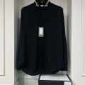 Gucci GG Embroidery Black Premium Quality Cotton Shirt-thumb-0