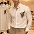 Balmain Embroidered White Premium Cotton Shirt-thumb-0