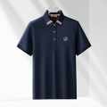 Burberry Embroidered logo Blue Premium Polo T-shirt-thumb-0