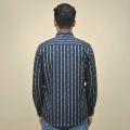 Burberry Embroidered logo Navy Blue Luxury Shirt-thumb-3