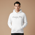 Christian Dior White Embroidery Logo Premium Quality Hoodie-thumb-0