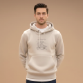 Burberry Cream Embroidery Logo Hoodie-thumb-0
