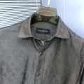 Louis Vuitton Monogram Grey Premium Cotton Shirt-thumb-3