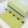 Van Cleef Alhambra Black Stone Clover Gold Color Bracelet-thumb-0