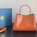 Tory Burch Small Eleanor Brown Canvas Bag-thumb-0