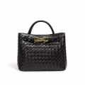 Bottega Veneta Andiamo Black Leather Bag-thumb-0
