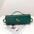 Bottega Veneta Andiamo Green Clutch Bag-thumb-0