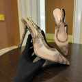 Gucci Beige Women's Signora Transparent with Horsebit Heels Sandals-thumb-1