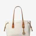 Michael Kors Voyager Medium Logo White Tote Bag-thumb-0