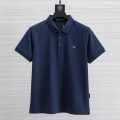 Emporio Armani Blue Cotton T-Shirt-thumb-0