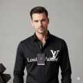 Louis Vuitton Monogram Black Premium Cotton Shirt-thumb-1