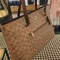 Coach Station Brown Tote Premium Bag-thumb-0