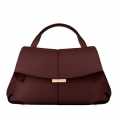 Polène Mokki Textured Maroon suede Handle Bag-thumb-0
