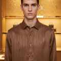 Louis Vuitton Monogram Brown Premium Cotton Shirt-thumb-1