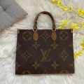 Louis Vuitton Onthego MM Brown Tote Bag-thumb-0