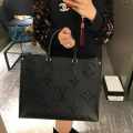 Louis Vuitton Onthego MM Black Tote Bag-thumb-0