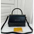 Michael Kors Ava Top Black Leather Bag-thumb-0