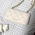 Charles & Keith Arrietty Quilted Qiki White Sling Bag-thumb-0