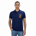 Louis Vuitton Blue Embossed Teddy Premium Polo T-shirt-thumb-1