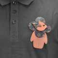 Louis Vuitton Black Embossed Teddy Premium Polo T-shirt-thumb-4