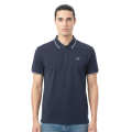 Giorgio Armani Embroidered logo Dark Blue Polo T-shirt-thumb-0