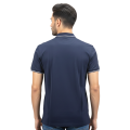 Giorgio Armani Embroidered logo Dark Blue Polo T-shirt-thumb-2