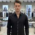 Armani Exchange Black Premium Quality Cotton Shirt-thumb-4