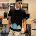 Louis Vuitton Black Embroidery Logo Premium Baggy Fit T-shirt-thumb-0