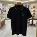 Louis Vuitton Black Embroidery Logo Premium T-shirt-thumb-1