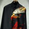 Armani Exchange Black Pemium Eagle Printed Quality Shirt-thumb-1
