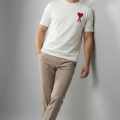 Ami White Premium Quality Heart Logo T-shirt-thumb-0