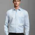 Boss Sky Blue Premium Quality Shirt-thumb-0