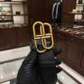 Balenciaga Black Premium Quality Leather Belt-thumb-3