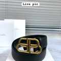 Balenciaga Black Premium Quality Leather Belt-thumb-5