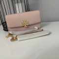 Tory Burch Britten Chain Wallet Pink Wristlet Handbag-thumb-0