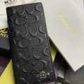 Coach Signature Canvas Black Long Wallet-thumb-0