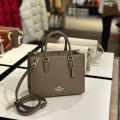 Coach Maggie Embossed Dark Grey Crossbody Bag-thumb-0