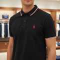 Ralph Lauren Black Premium Collar T-shirt-thumb-1