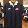 Ralph Lauren Blue Premium Collar T-shirt-thumb-3
