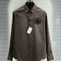 Balmain Embroidered Brown Premium Cotton Shirt-thumb-0