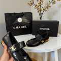 Chanel Black Premium Quality Women's Flat Ballerina Sandals-thumb-0