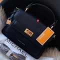 Michael Kors Kelly Black Top Handle Bag-thumb-0