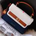 Michael Kors Kelly White/Blue Top Handle Bag-thumb-0