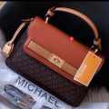 Michael Kors Kelly Brown Top Handle Bag-thumb-0