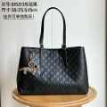 Gucci Emblem Black Tote Bag With Charm-thumb-0