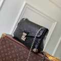 Louis Vuitton Black Premium Quality Hobo Handbag-thumb-0
